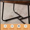 Nordic Modern Minimalist Round Solid Wood & Iron Coffee Table for Living Room or Small Apartment
