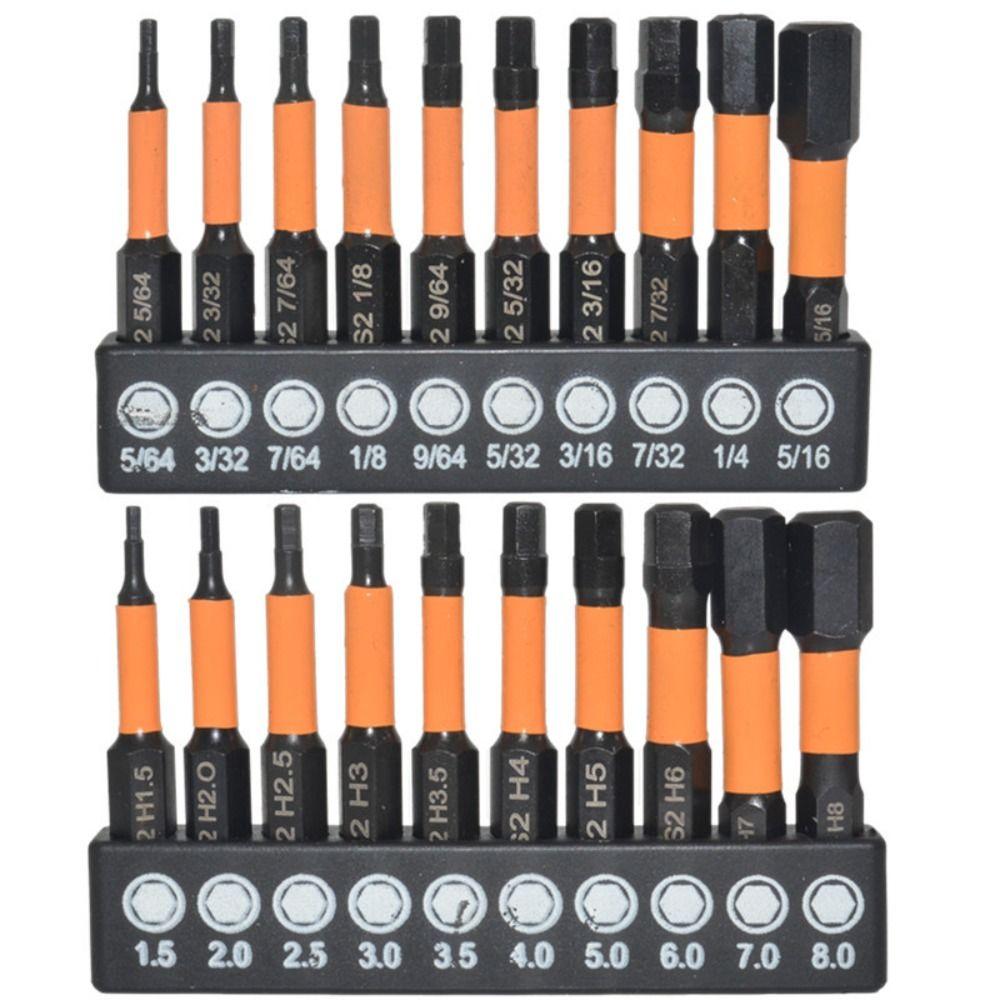 

20 шт. шестигранных хвостовиков, шестигранный ключ, сверло 1/4 дюйма, магнитная отвертка, сверло, инструменты для ремонта 20pcs/set