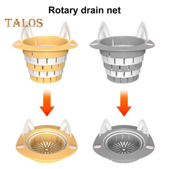 Kitchen Sink Drain Strainer with Handle Cartoon Shape Foldable Rotatable Large Capacity Anti Clogging Universal Sink Filter Kitchen Gadgets