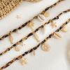 3 Pieces Adjustable Sea Shell Conch Necklace Set Retro Sea Charm Clavicle Chain Jewelry Perfect For Gift Giving