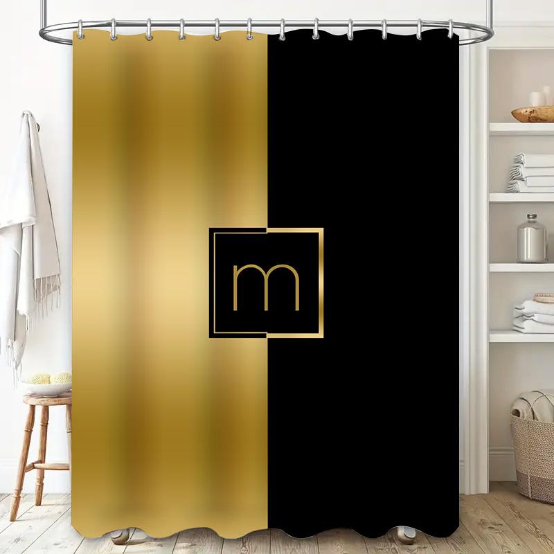 Green Butterfly Leaf Shower Curtain Beautiful Floral Pattern Decorative Bath Mat For Bathroom Water Resistant Fabric Easy Instal
