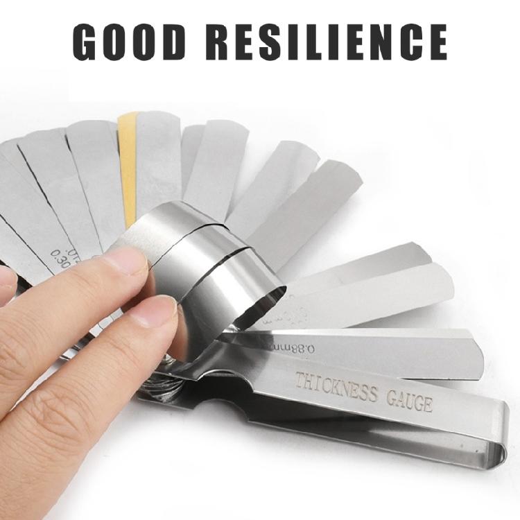 High Durability Stainless Steel Feeler Gauge Set with Double Scale Marking for Precise Tasks in Engineering and Repair