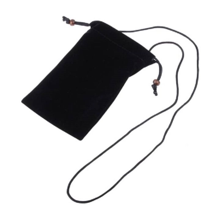 Pour KONROW STAR 5 (2022) Étui Housse avec Boucle et Corde de Collier Tissu Flanelle Doux - Noir