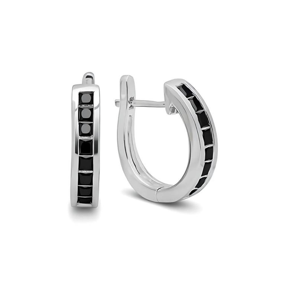 Black Awn Fashion Classic Black Hoop Earrings for Women Ladies Hoop Earrings