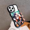 ZZZ Belle Phone Case for iPhone 17 16 15 14 13 12 11 Air Pro Max Plus Black Soft TPU Wavy Edge Cover
