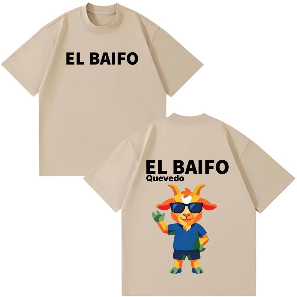 Queved0 El Baifo Album 2026 Tour Print T Shirt Unisex Unisex Fashion Tshirt Shortsleeved Cotton Casual Loose Streetwear Tshirts
