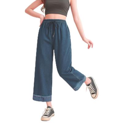 Geniş Bol Kot Pantolon Esnek Yüksek Bel Beden L ROSELUCA. Kadın Bel, Bel, İlkbahar/Yaz, Mavi,