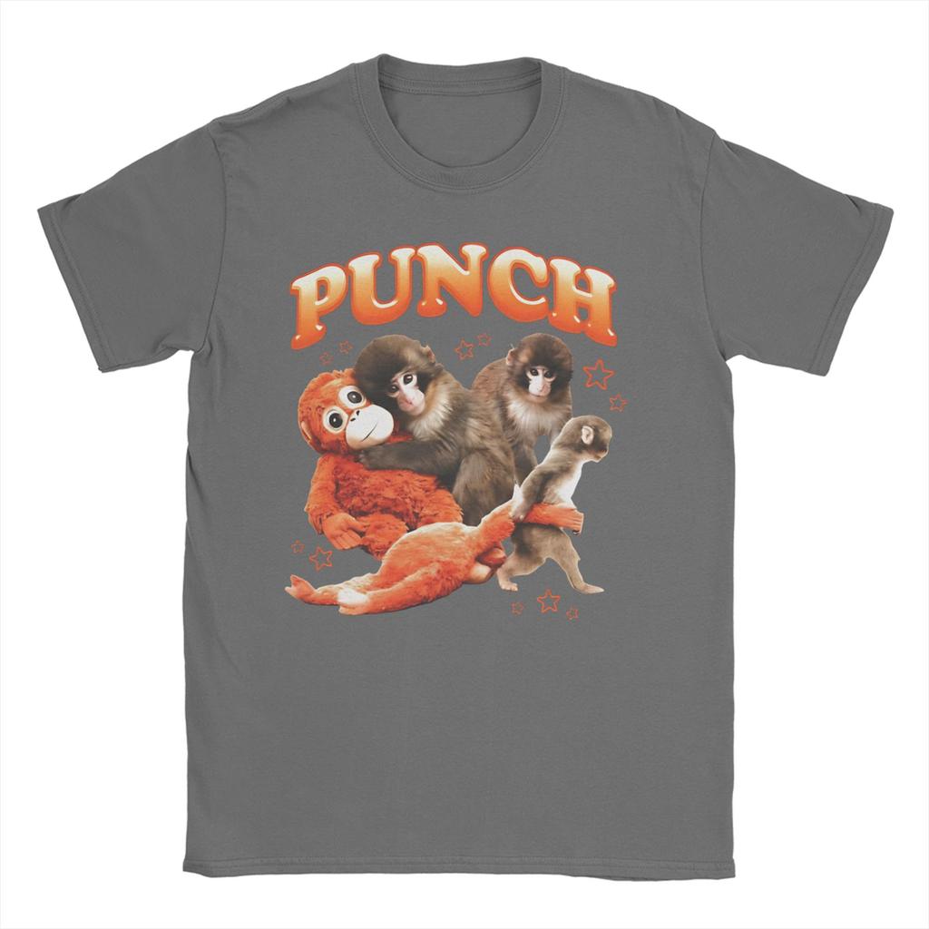Baby Monkey Punch Cute Monkey Punch Cotton T Shirt For Unisex Summer YK Fun T Shirts Breathable Harajuku Tee Shirt Big Size
