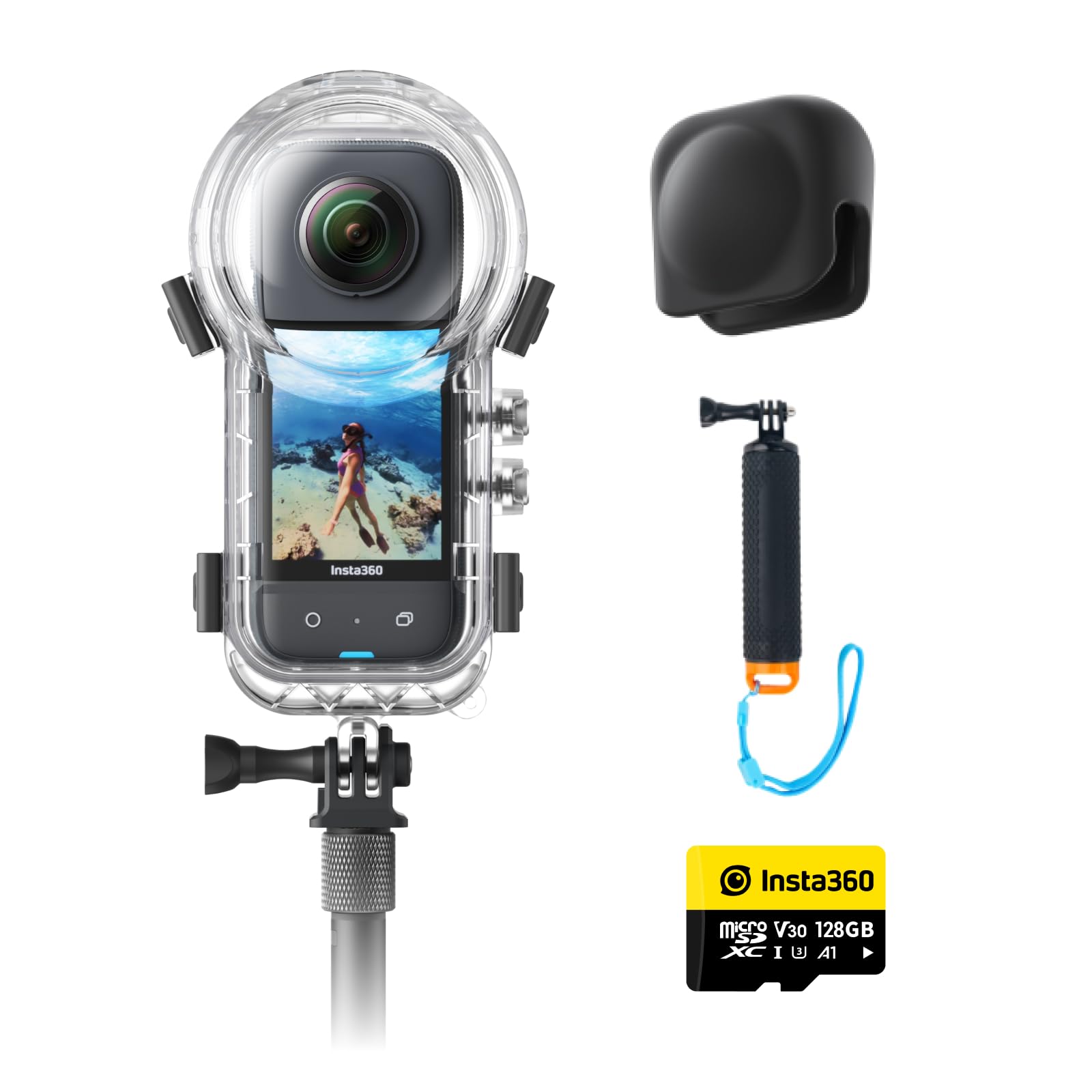 

Insta360 X3 Action Camera with New 48MP IPX8 72MP Image Active 4K 60fps Horizon AI Voice Control Action Live and Underwater Webcam Invisible Diving