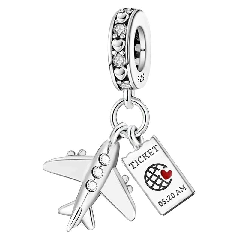 Copper Sweet Donut Pink Car Life Travel Charms Bead Diy Bracelet Bangle Making Gift Of High Quality Fine Jewelry