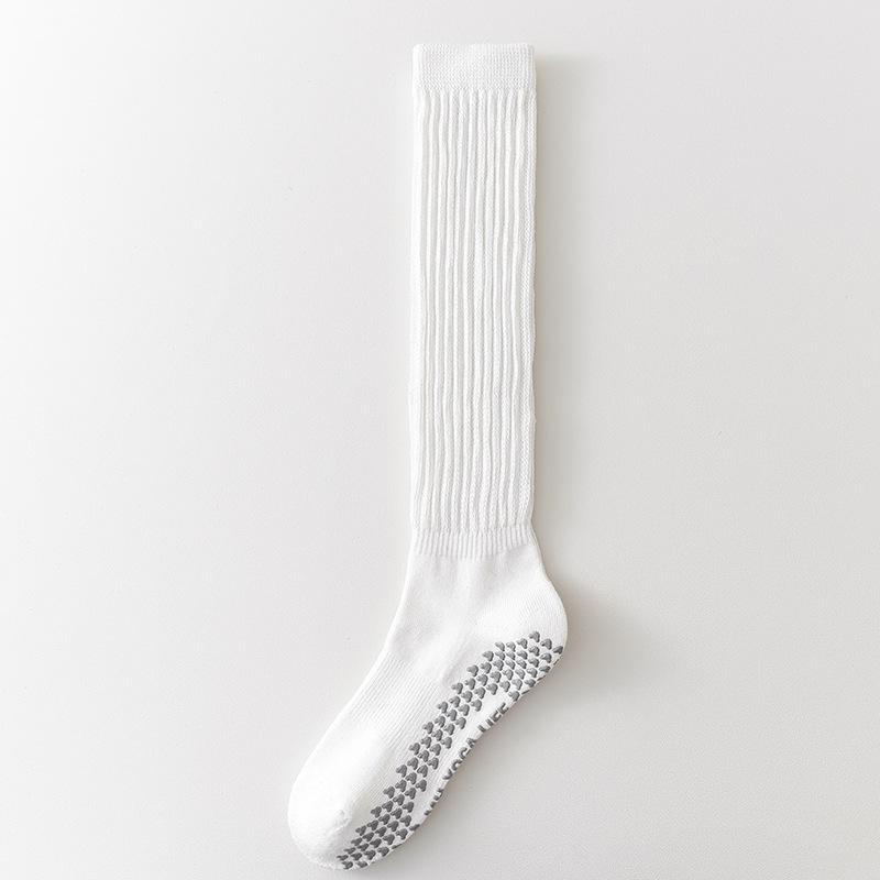 Einfache einfarbige lange Yoga-Socken Professionelle Pilates dicke Sport-Fitness Silikon Anti-Rutsch-Socken für Damen