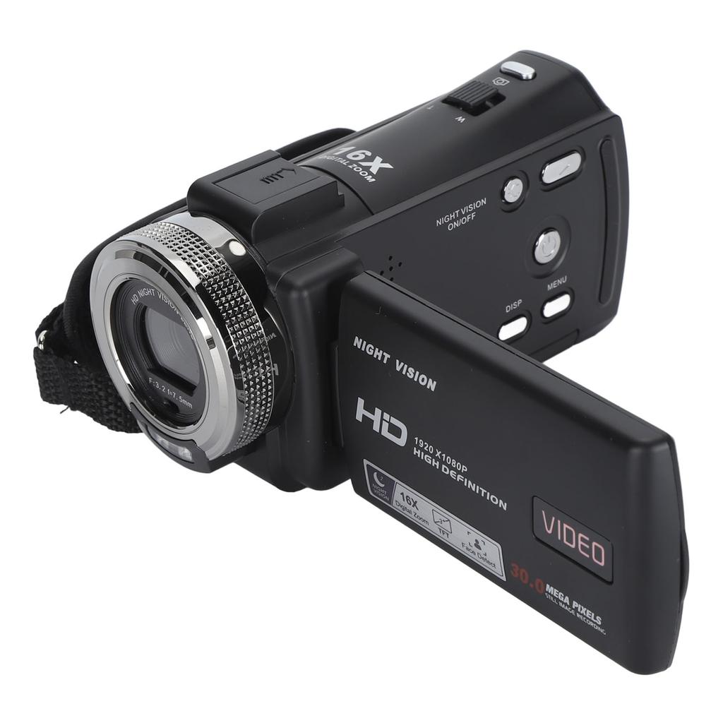 Video Camera Camcorder Full HD 1080P 30MP Digital Camera Recorder 3.0 Inch TFT LCD Screen 16X