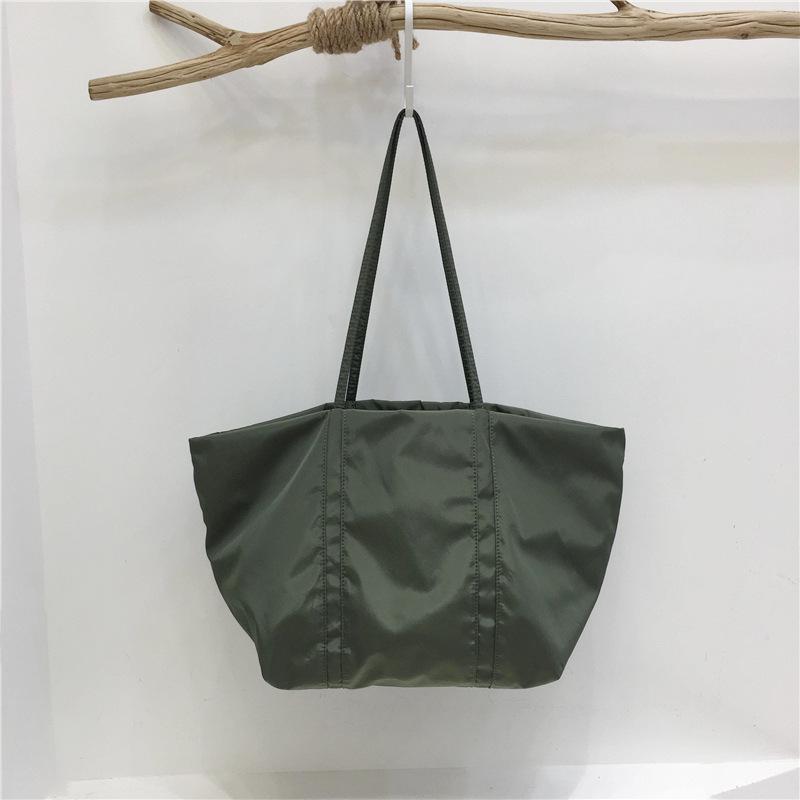 

Корейська водонепроникна нейлонова сумка великої ємності на шнурках зелений