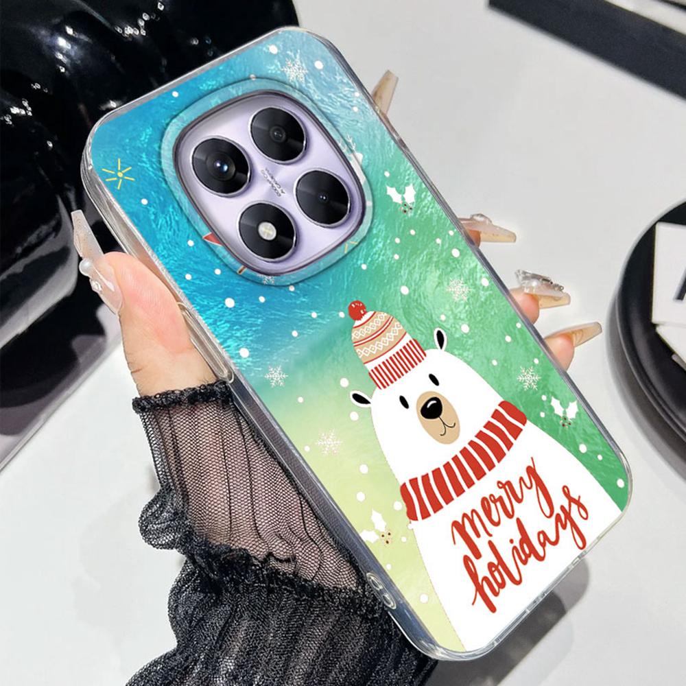 Christmas Deer Printed Elk Phone Case For Xiaomi Redmi Note 15 14 13 12 11 11S 10 10S 9 Pro 9A 15C 13C 14C A3 A3X 9C A1 A2 Cover
