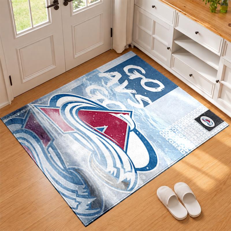 Colorado Avalanche Carpet Door Mat for Living Room or Bedroom Protective Mat Under Chair Office Decoration Christmas Gift Birthday Present