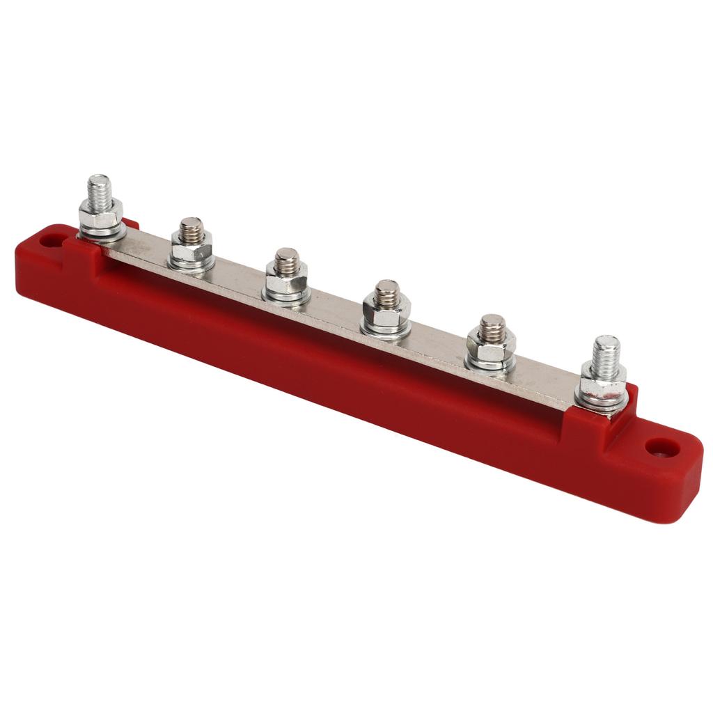 Power Distribution Block M6 Screw 6 Terminal Bus Bar 12V‑48V 150A for Automobile Boat