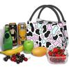 Cow Print Cute Lunch Bags Thermal Lunch Box Insulated Lunch Bag for Kids Girls Adults Cooler Containers Work
