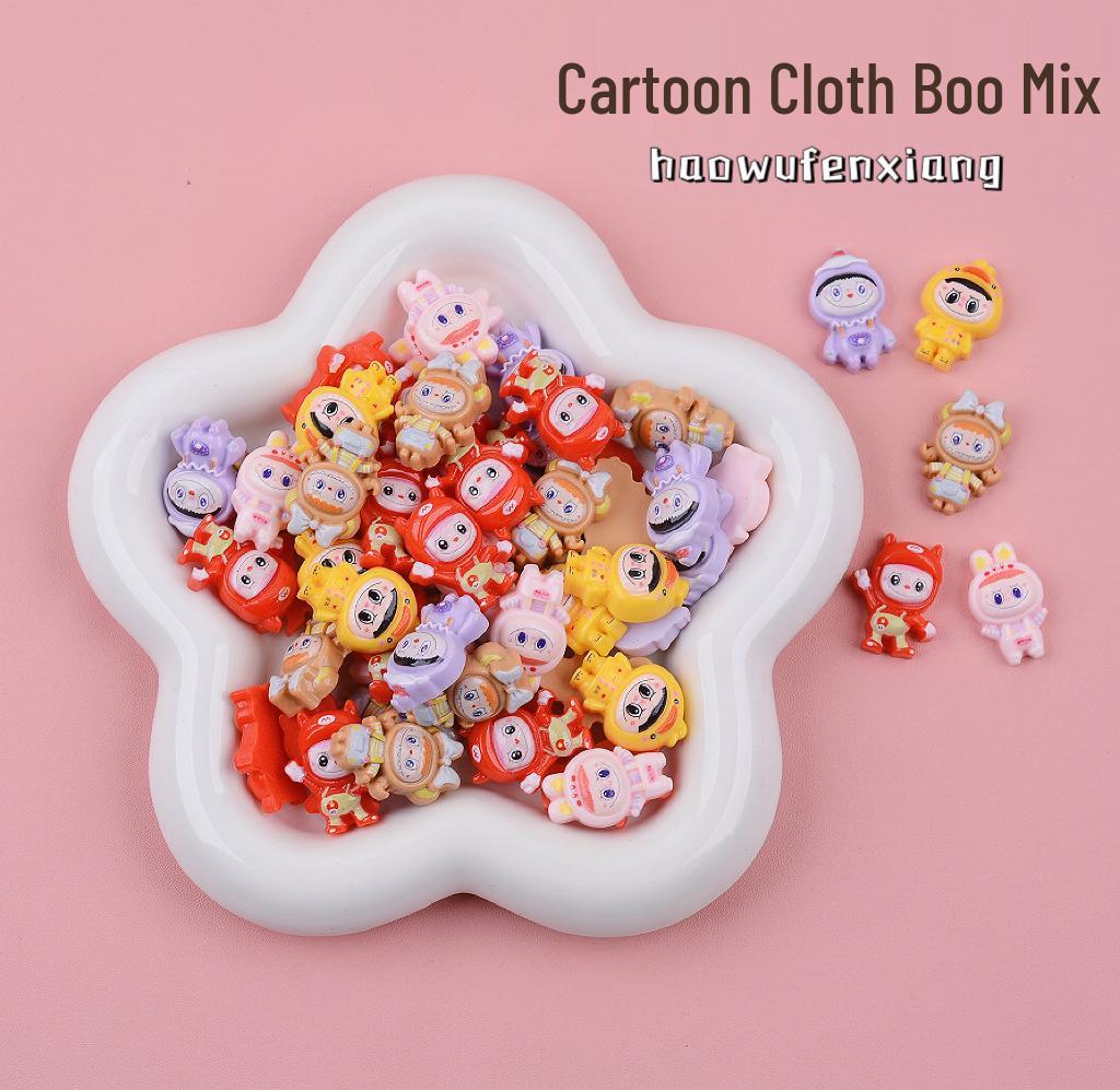 Labubu Keychain Blind Bag: Mini DIY Resin Accessories, Creative Gift, Schoolbag Pendant