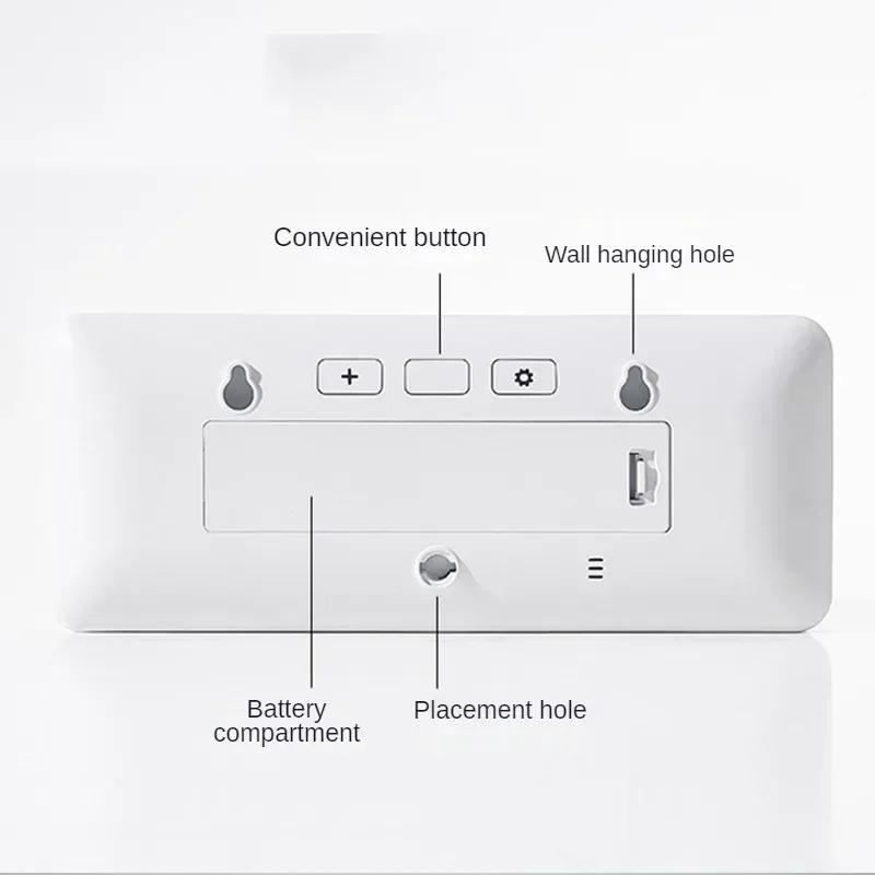 Screen Digital Wall Clock Time Temperature Humidity Display Electronic Clock Hanging Desktop Digital Home Decor Items Decoratio