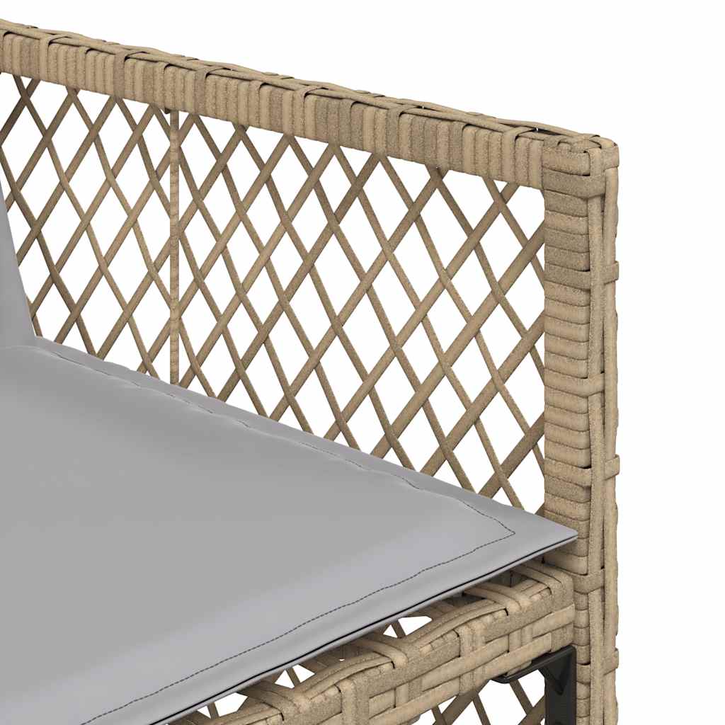 Vidaxl 13-Cz. Garden Furniture Set With Cushions, Beige, Poly Rattan