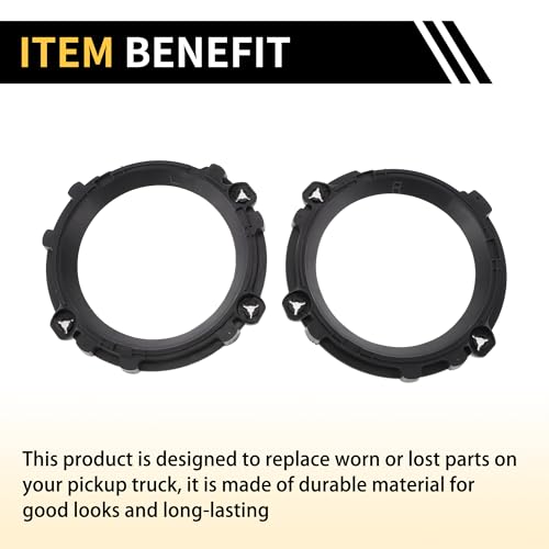 REPAIROCK Compatible with Jeep Wrangler TJ 1997-2007, 1 Pair Headlight Mounting Brackets, Left and Right 7-Inch Round Headlamp Bezels