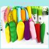 Cute Silicone Pencil Case For Kids Fruit And Vegetable Design Adorable Cartoon Storage Bag