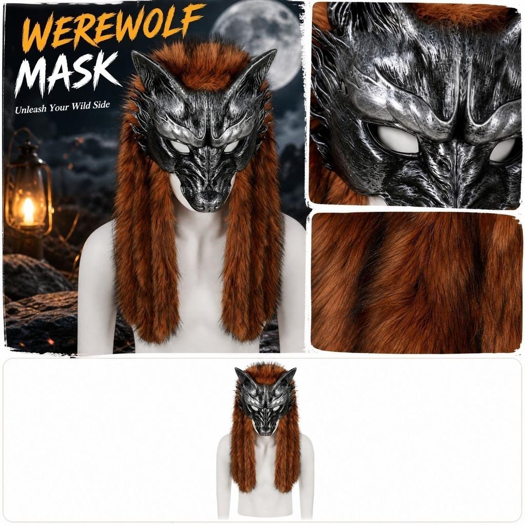 Werewolf Costume Accessory for Halloween Masquerade Party