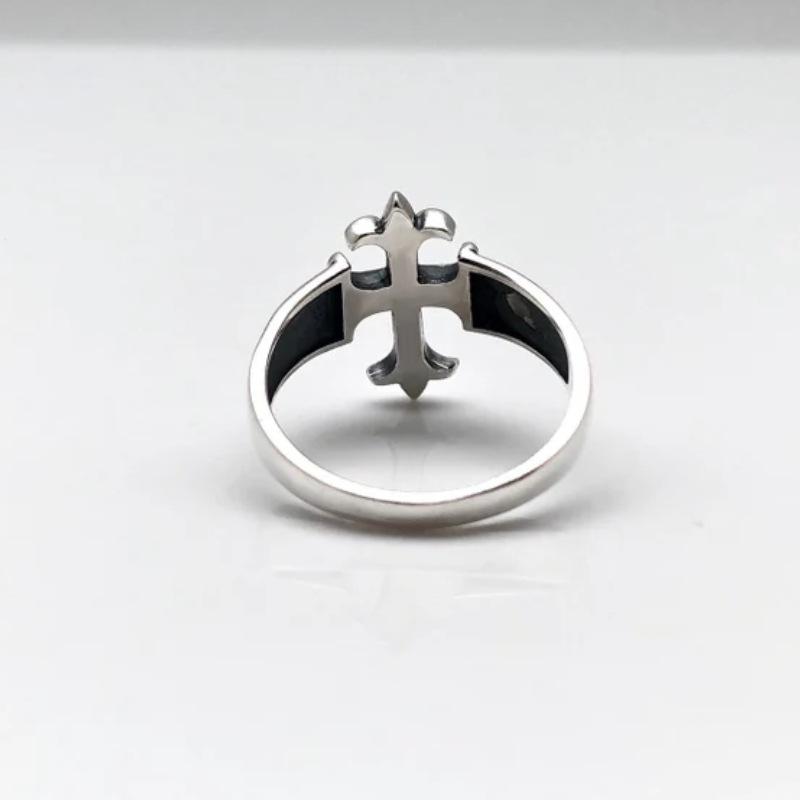 European and American Retro Trend Texture Cross-shaped Material Retro Simple Fashion Ring