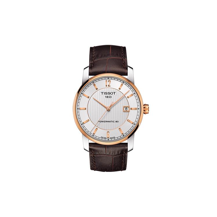 

TISSOT Ti Автоматический Механический Механизм Мужские Часы Часы 40 мм Белый Циферблат Титановый Корпус Кожаный Ремешок T087.407.56.037.00 18K Rose Gold