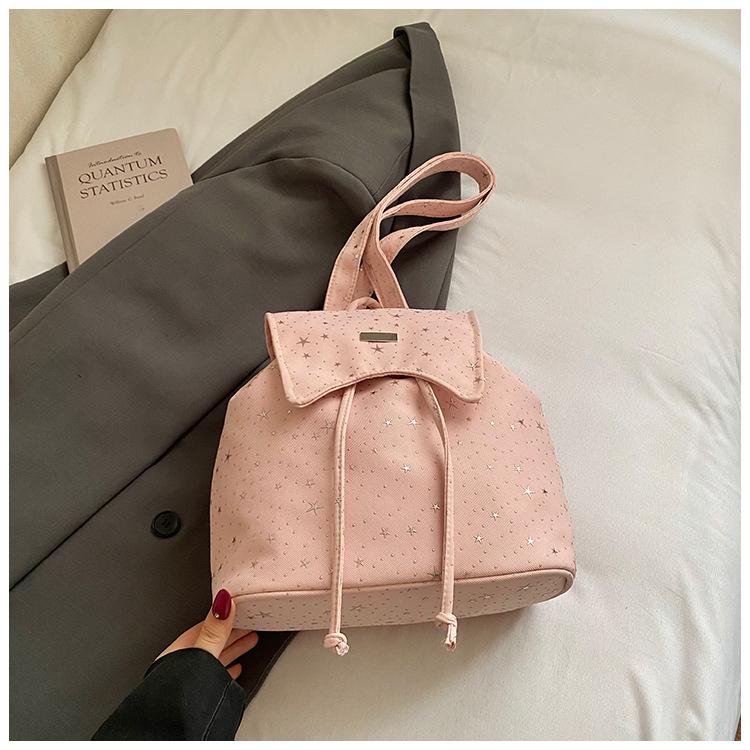 Schoolbag Korean Polka Dot Retro High-value Backpack Korean Version of the New Lazy Wind Printed Letters Student Girl Small Backpack