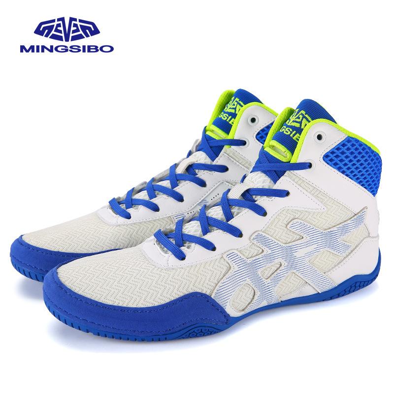 Mingsibo Professional Competition Men's and Women's Sanda Martial Arts Training Wrestling Shoes Taekwondo Fighting Sneakers
