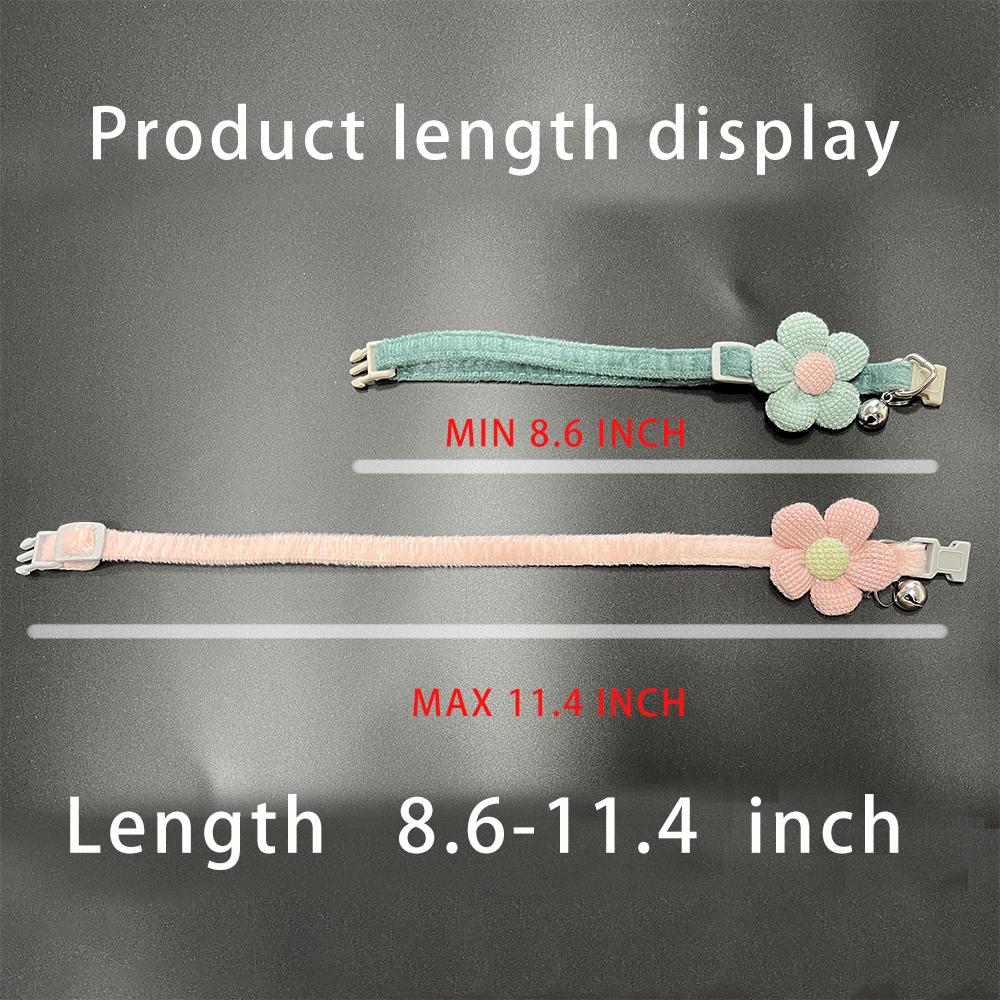 1Pc Katzenhalsband mit süßer Blume Verstellbare Schnalle Katzenhalsband Glockenhalsband Katze Kleines Haustierzubehör Kätzchenhalsband Kleines Hundezubehör