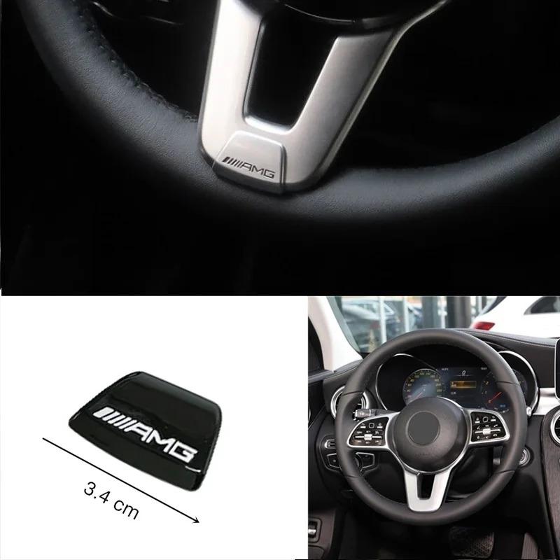 2025 Hot Car Emblem Steering Wheel Decoration Badge Sticker For Mercedes Benz AMG W206 W204 W205 W212 W213 W221 W222 W223 W251 W
