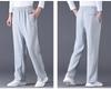 Men's Plus Size Loose Fit Sports Pants - Winter Velvet, Straight Cut, Casual Wear