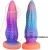 Luminous Silicone Octopus Phallus Super Large Anal Plug Self-Stimulator for Women