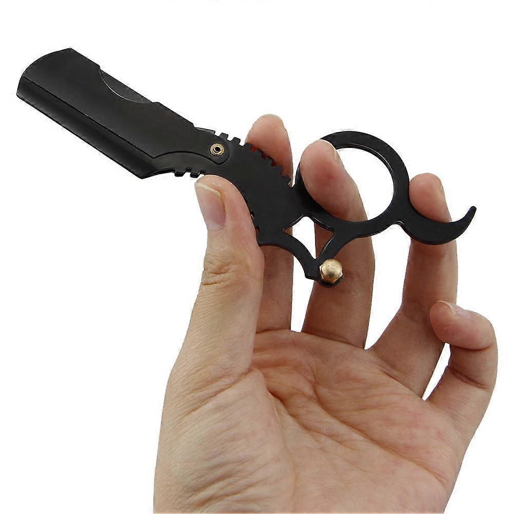 Straight Edge Barber Razor Haircut Beard Eyebrow Shaving Tool Manual Depilation Razor Hairdresser Trimming Blades Not Include
