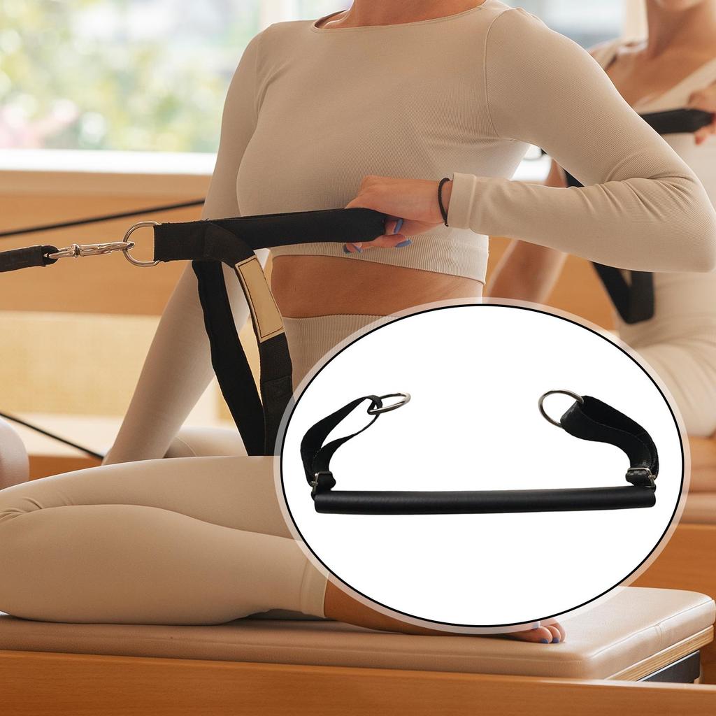 Pilates Foot Strap Adjustable with Hooks Cotton Stainless Steel Flexibility Stretch Strap for Women Gym and Home