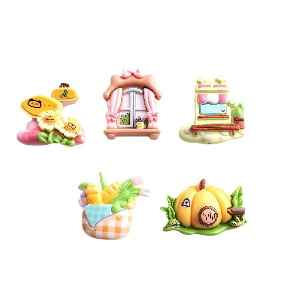 Resin Food Toy Bread DIY Hairpin & Dollhouse Ornaments Perler Beads Keychain Accessories