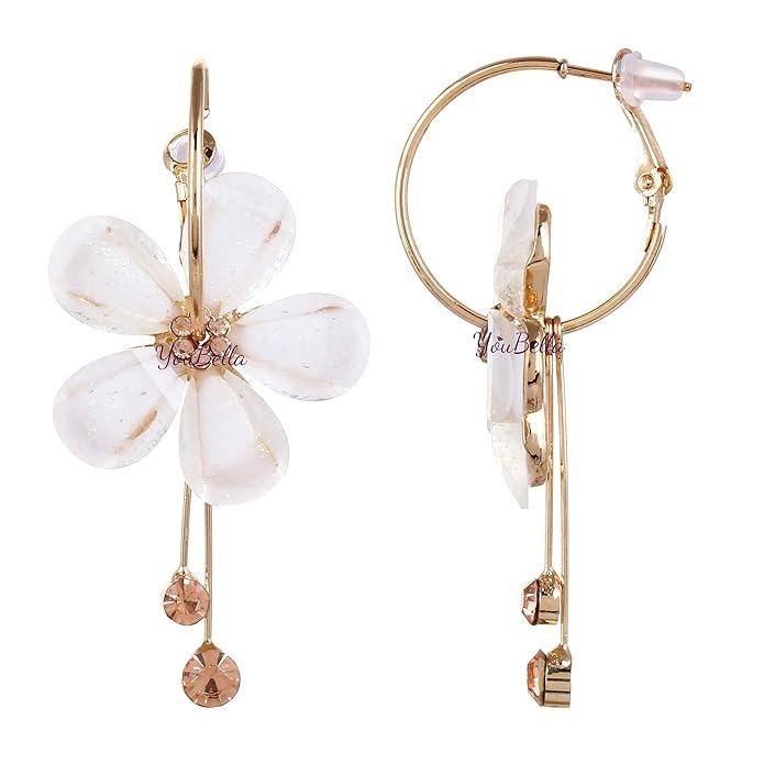 Jewellery Earrings Gold Plated Floral Earrings for Girls and Women