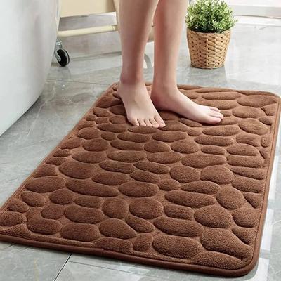 1 stuks Kiezels Badmat - Steenachtige Textuur, Snel Waterabsorberend, Antislip, Wasbaar, Dik Zacht en Comfortabel Tapijt voor Bad