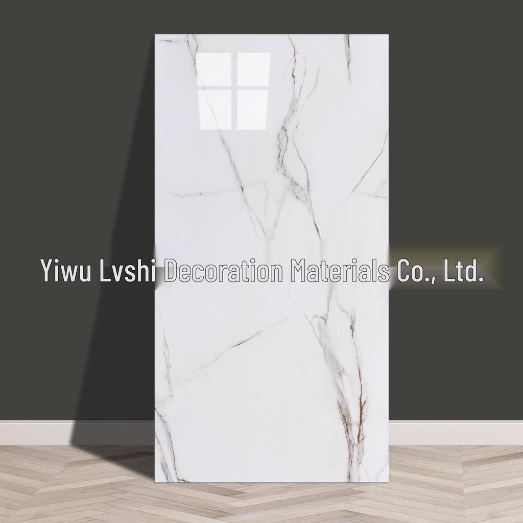 Self-Adhesive Marble Tile Wall Stickers, Aluminum Plastic Panels for Living Room Decoration