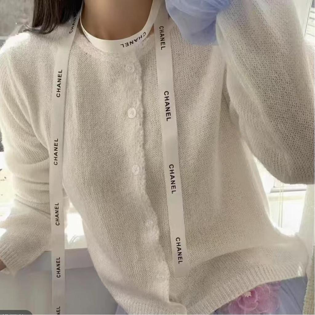 Gentle apple green lace knitted cardigan women's thin girl spring and autumn sweet small fresh top