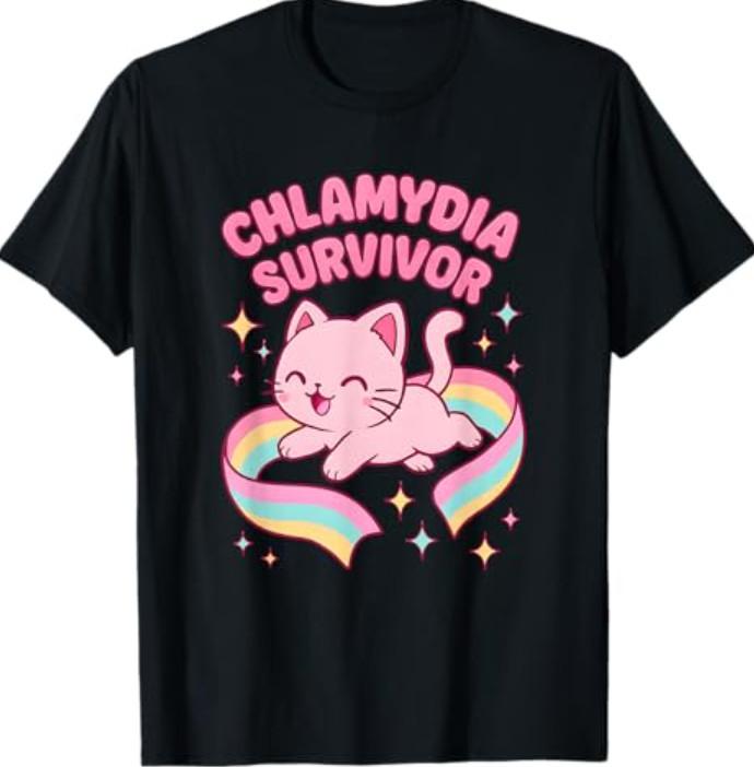 Chlamydia Survivor Cringy Cat Weird Funny Cringe Obnoxious T-T-Shirt S
