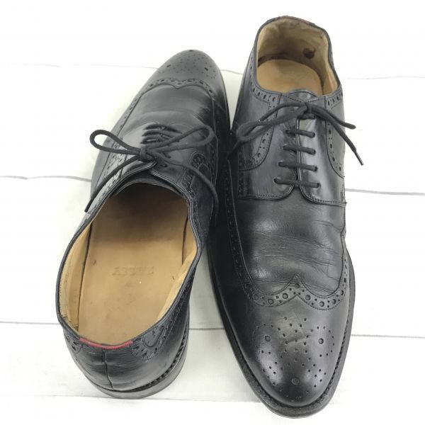 Bally Switzerland Leather Wingtip Black 27.0(USED)