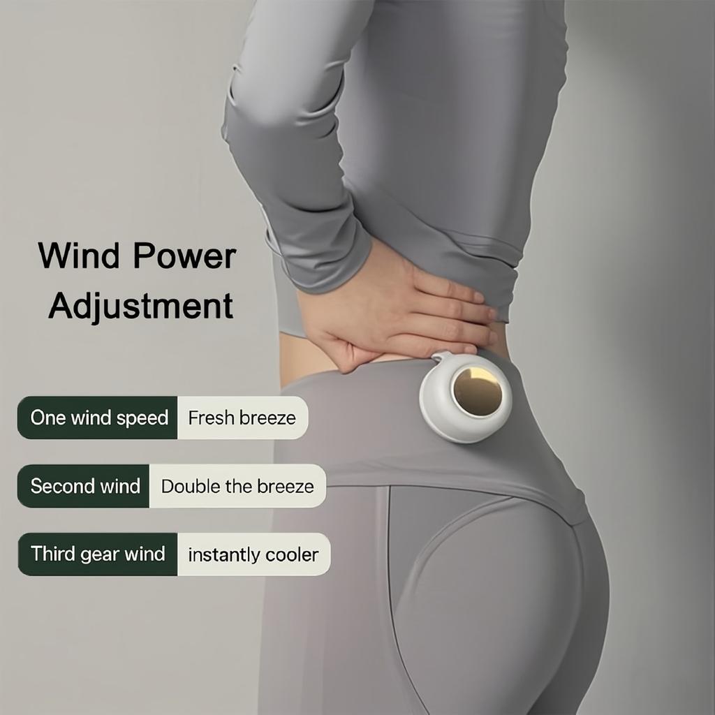 Mini Portable Silent Bladeless Fan Small Clip On Shirt Waist Adjustable Suitable For Shirts And Waist, Portable Small Bladeless Fan 3-speed