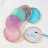 Round Nail Art Palette Professional Golden Edges Gel Polish Palette DIY Easy To Clean False Nail Tips Palette Nail Salon