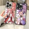 Genshin Impact Anime Beschichtetes Handyhülle Für Iphone 16 17 Pro Max Air 16E 14 15 Plus 12 13 Mini Anti-Fall Airbag Hülle
