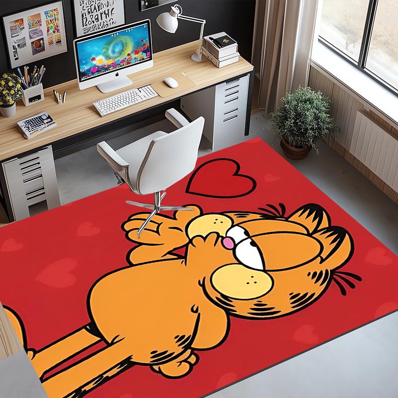 Garfield Pattern Rug, Indoor/Outdoor Mat, for Picnic, Gameroom, Bedroom, Office, Living Room, Home Decor Carpet, Birthday Gift