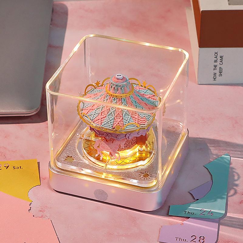 Time Piece Calendar 2026 Desk Calendar With Led Light 3D Tear-Away Calendar Paper Carving Art Memo Pad Notepad Gift Christmas