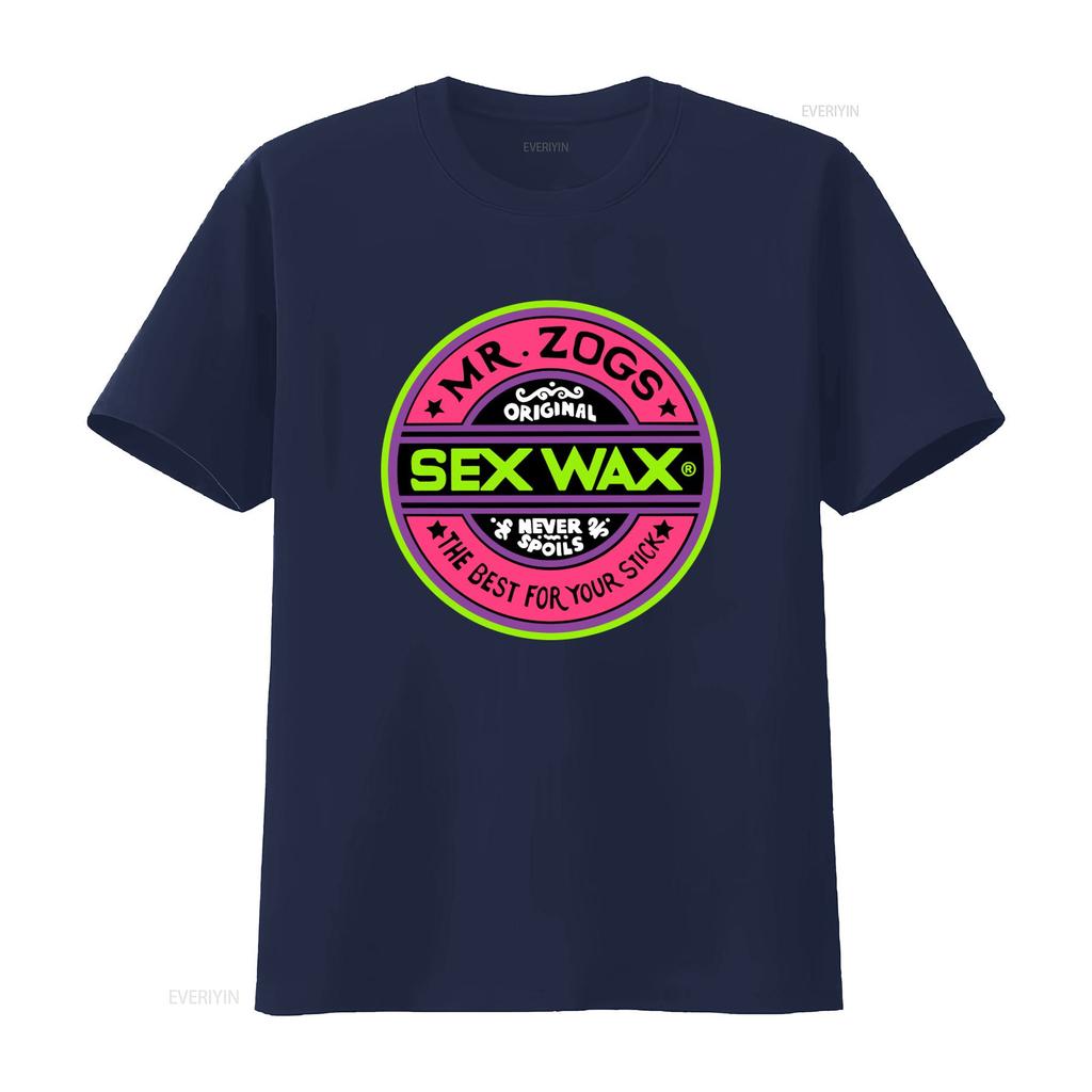 Sex Wax Mr Zogs Original Fluoro Nero T-shirt da Surf Non Si Deteriora Mai Migliore Per il Tuo Stick vintage Lavata Elegante Comoda